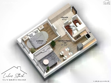 Prodej bytu 2+kk 43 m² Krouzova, Praha - Modřany