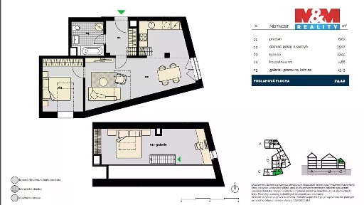 Prodej bytu 3+kk 74 m² Střížkovská, Praha