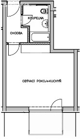 Pronájem bytu 1+kk 32 m² Ječná, Hostivice