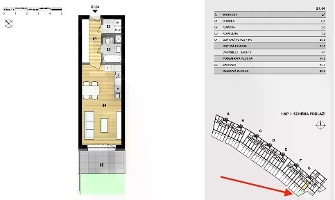 Prodej bytu 1+kk 37 m² Premonstrátů, Chýně