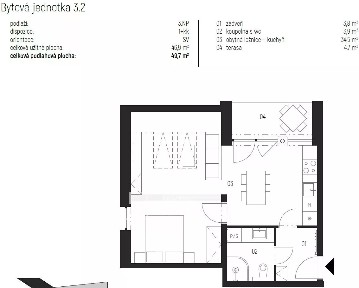 Pronájem bytu 2+kk 47 m² Rýznerova, Únětice