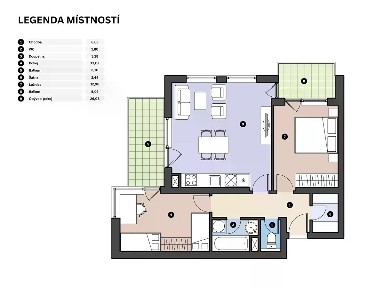 Pronájem bytu 3+kk 66 m² Rybova, Hradec Králové - Nový Hradec Králové