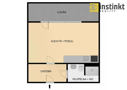 Prodej bytu 1+kk 29 m² Ledecká, Plzeň - Bolevec