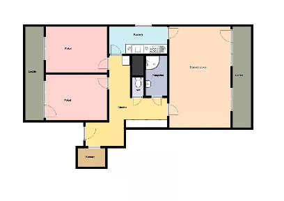 Pronájem bytu 3+1 78 m² Kunešova, Praha - Žižkov