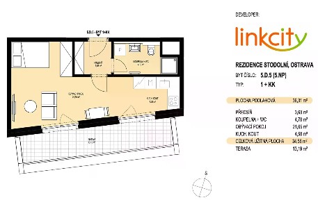 Prodej bytu 1+kk 36 m² Stodolní, Ostrava - Moravská Ostrava