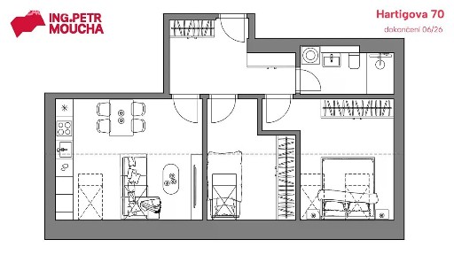 Prodej bytu 3+kk 61 m² Hartigova, Praha - Žižkov