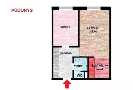 Pronájem bytu 2+1 52 m² Práčská, Praha - Záběhlice