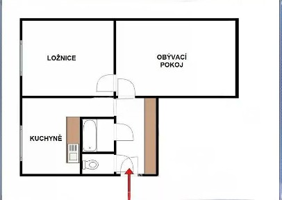 Pronájem bytu 2+1 55 m² Ovčárská, Praha - Malešice