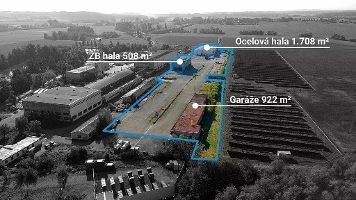 Prodej skladového prostoru 3138 m² 1. máje, Nový Bydžov