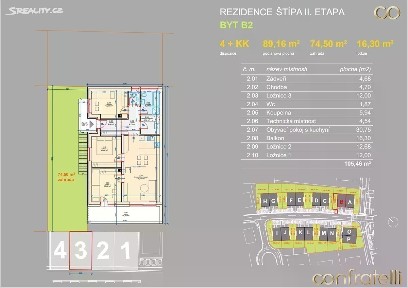 Prodej bytu 4+kk 89 m² Zimní, Zlín - Štípa