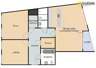 Pronájem bytu 3+kk 100 m² Klapkova, Praha - Kobylisy
