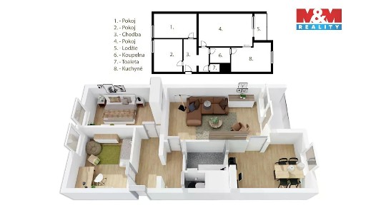 Prodej bytu 3+1 67 m² Hlaváčova, Praha - Kobylisy