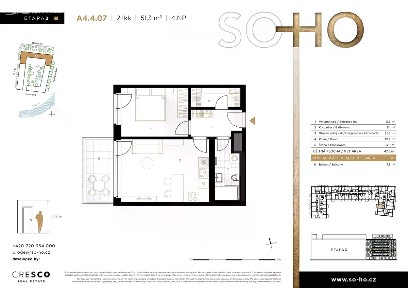 Prodej bytu 2+kk 51 m² V Háji, Praha - Holešovice