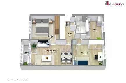 Prodej bytu 3+1 70 m² Kollárova, Ostrov