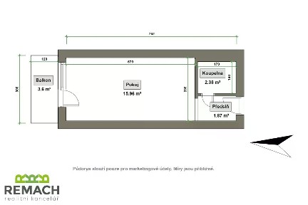 Prodej bytu 1+kk 25 m² Všemina