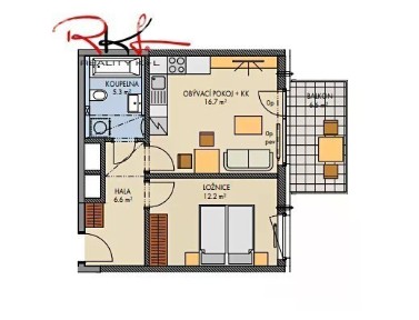 Pronájem bytu 2+kk 42 m² Čakovická, Praha - Prosek