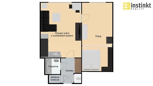 Pronájem bytu 2+kk 46 m² U libeňského pivovaru, Praha - Libeň