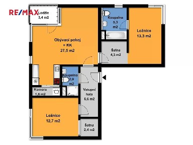 Pronájem bytu 3+kk 76 m² U Hřiště, Velký Osek