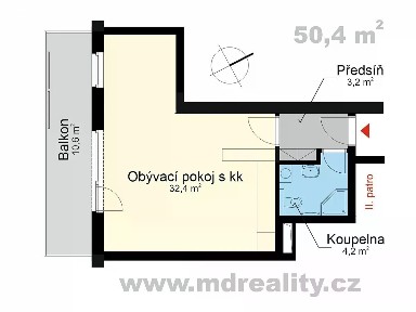 Pronájem bytu 1+kk 51 m² Jihlava