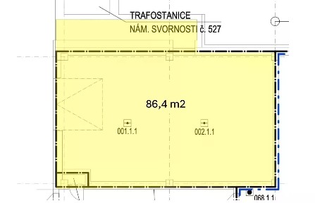 Pronájem výrobní haly, prostoru 86 m² náměstí Svornosti, Brno - Žabovřesky