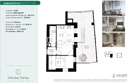 Pronájem bytu 2+kk 34 m² Jenečská, Praha - Liboc