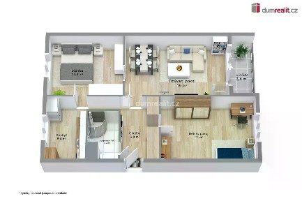 Prodej bytu 3+1 73 m² Sídliště, Hroznětín