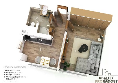 Prodej bytu 1+1 36 m² Ahepjukova, Ostrava - Moravská Ostrava