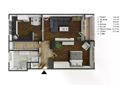 Prodej bytu 2+1 68 m² Kosmonautů, Kladno - Kročehlavy