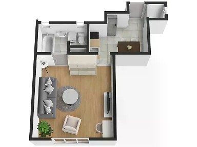 Pronájem bytu 1+kk 34 m² Na Žertvách, Praha - Libeň