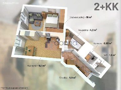 Prodej bytu 2+kk 46 m² V Horkách, Praha - Nusle