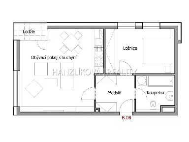 Pronájem bytu 2+kk 47 m² Hálkova, České Budějovice - České Budějovice 3