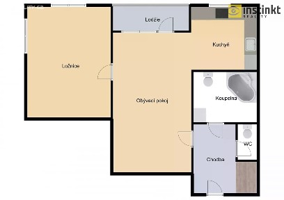 Pronájem bytu 2+kk 56 m² Květná, Plzeň - Východní Předměstí