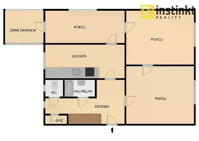 Pronájem bytu 3+1 80 m² Horská, Ostrov