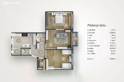 Pronájem bytu 3+1 85 m² Novákova, Teplice