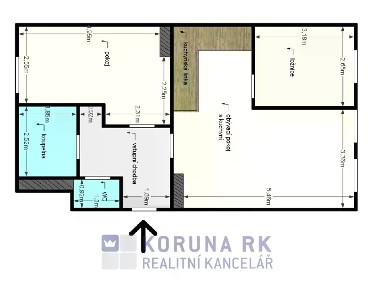 Pronájem bytu 3+kk 64 m² České Budějovice - České Budějovice 7