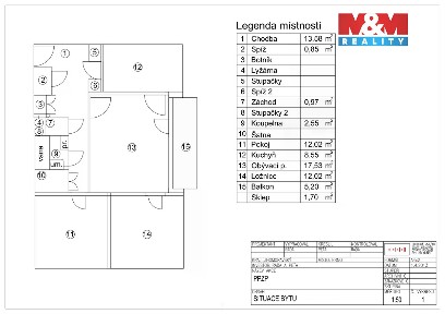 Prodej bytu 3+1 67 m² Oderská, Brno - Starý Lískovec