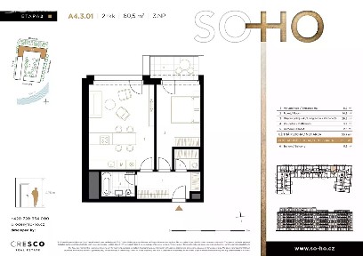 Prodej bytu 2+kk 61 m² V Háji, Praha - Holešovice