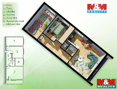 Prodej bytu 3+kk 63 m² Vrútecká, Praha - Záběhlice