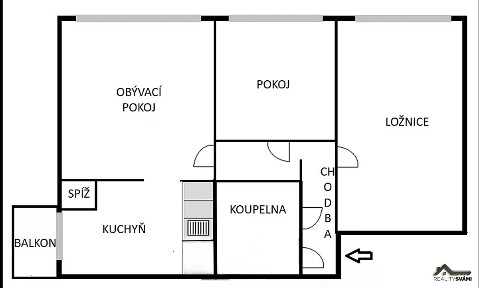Prodej bytu 3+1 59 m² Výškovická, Ostrava - Zábřeh