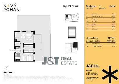 Prodej bytu 3+kk 82 m² Libeňský ostrov, Praha - Karlín