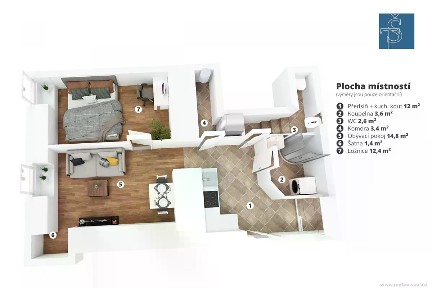 Prodej bytu 2+kk 51 m² Slavojova, Praha - Nusle