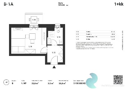 Prodej bytu 1+kk 25 m² České Budějovice - České Budějovice 5