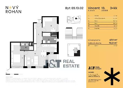 Prodej bytu 3+kk 75 m² Libeňský ostrov, Praha - Karlín
