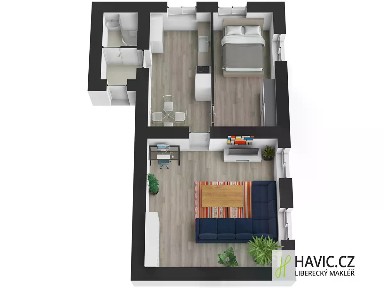 Pronájem bytu 2+1 53 m² U Kina, Stráž nad Nisou