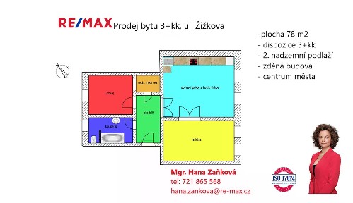 Prodej bytu 3+kk 78 m² Žižkova tř., České Budějovice - České Budějovice 6