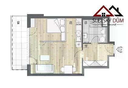 Pronájem bytu 2+kk 57 m² F. X. Riepla, Ostrava - Moravská Ostrava
