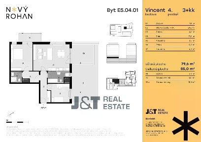 Prodej bytu 4+kk 80 m² Libeňský ostrov, Praha - Karlín