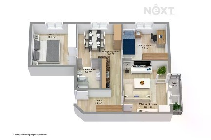 Prodej bytu 3+1 60 m² Školní, Nová Role