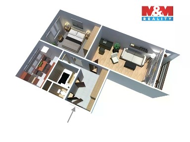 Prodej bytu 2+1 55 m² Václavská, Chomutov