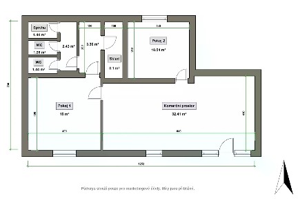 Pronájem obchodního prostoru 74 m² Kvítková, Zlín